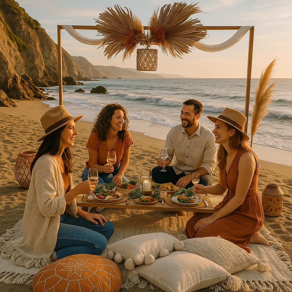 Beach Picnic by the Ocean